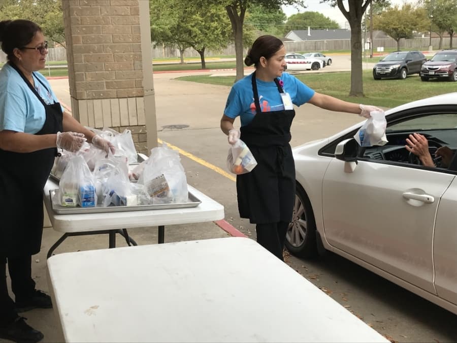 Katy ISD is serving free meals for children at select campuses during its temporary closure due to the COVID-19 pandemic. (Courtesy Katy ISD)