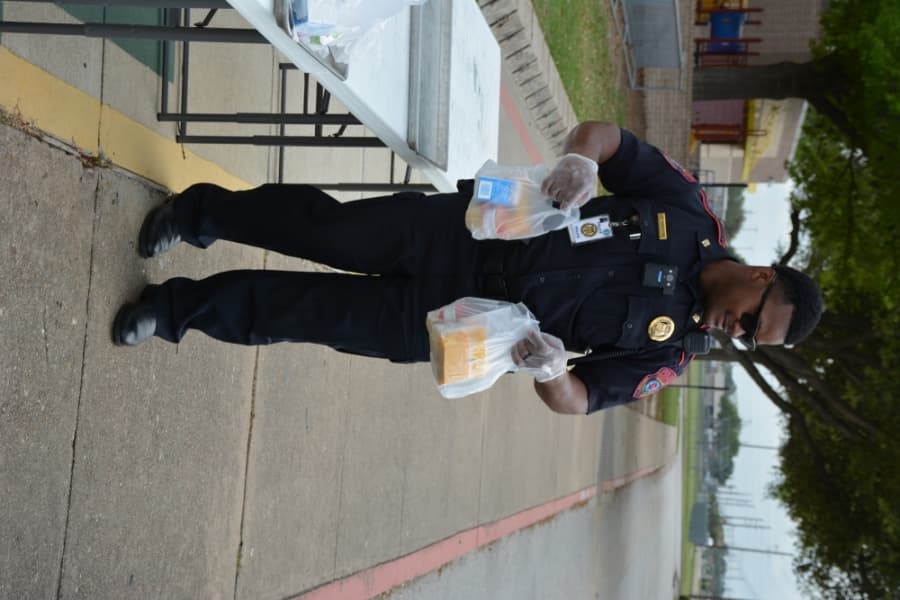 Katy ISD is serving free meals for children at select campuses during its temporary closure due to the COVID-19 pandemic. (Courtesy Katy ISD)