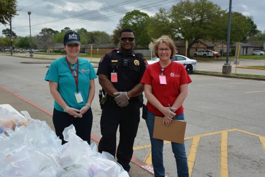 Katy ISD is serving free meals for children at select campuses during its temporary closure due to the COVID-19 pandemic. (Courtesy Katy ISD)