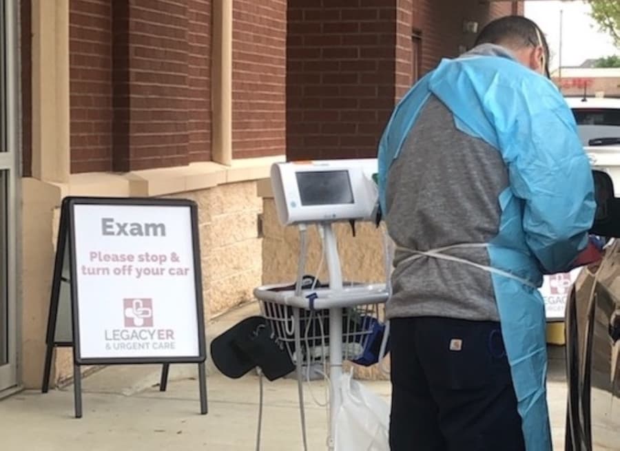 Legacy ER & Urgent Care is offering drive-up capabilities for patients, as well as additional entrances and exits to avoid common areas for high risk patients. (Courtesy Legacy ER & Urgent Care)