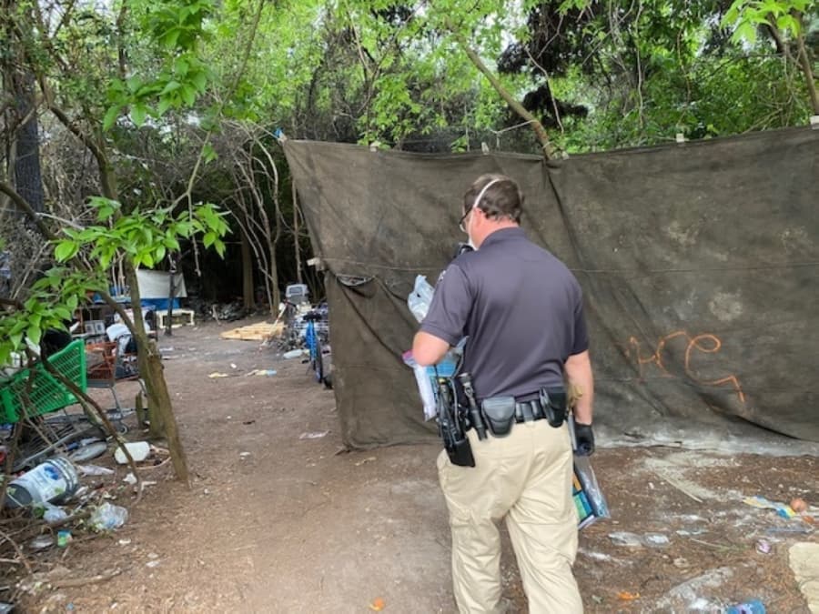 Harris County's Homeless Outreach Team spreads coronavirus awareness, distributes essential supplies to vulnerable populations