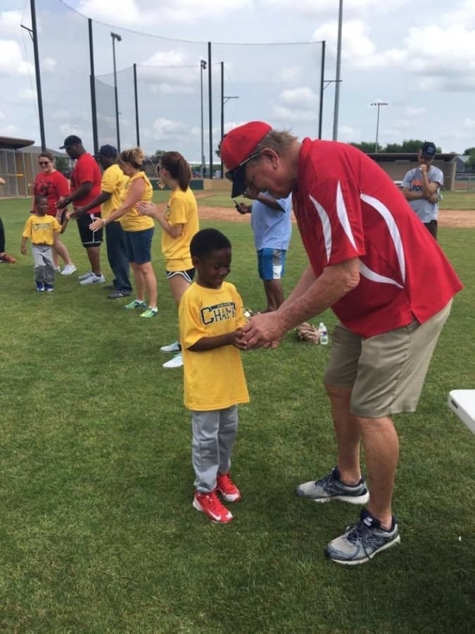 Larry Dierker (right), former Houston Astros pitcher, helped launch Dierker's Champs with Cy-Hope in 2011. (Courtesy Cy-Hope)
