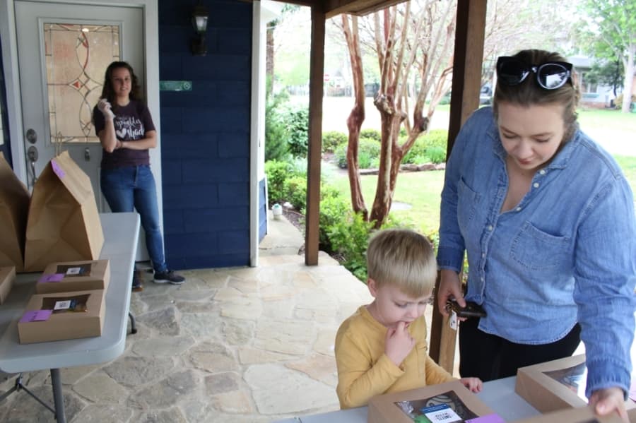 The decorate-your-own-cookie kits come with either six or a dozen cookies that families can work on together. (Elizabeth Uclés/Community Impact Newspaper)