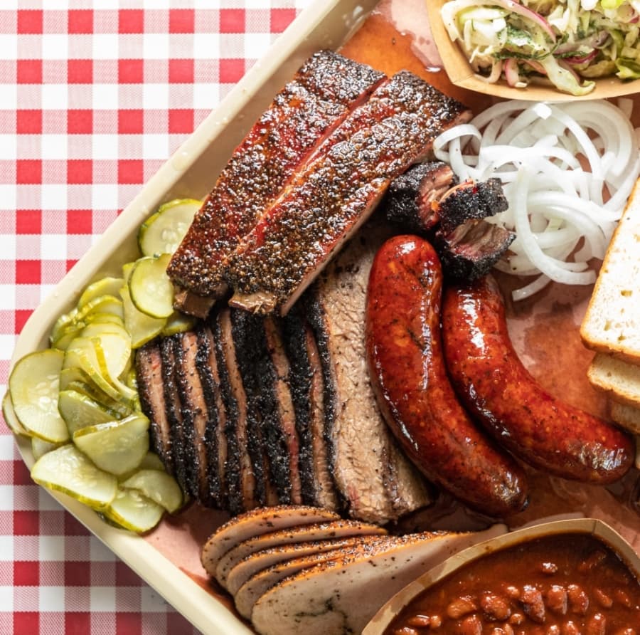 A barbecue plate is listed among recent options. (Courtesy Bowties 2 Blue Jeans Catering Co.)