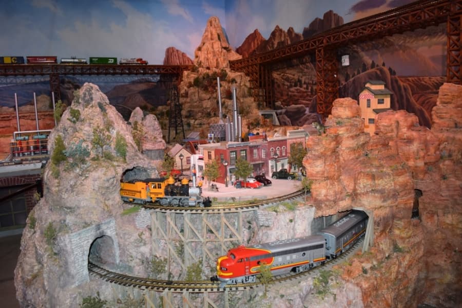 While closed due to the coronavirus pandemic, Museum of the American Railroad is creating online educational outreach videos that detail various pieces in the museum’s collection. This train is part of the museum's TrainTopia model train exhibit inside the Frisco Discovery Center. (Courtesy Museum of the American Railroad)