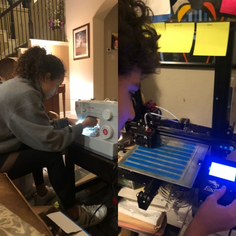Clear Creek ISD sophomore, 8th-grader make face masks, ear-relief straps for community