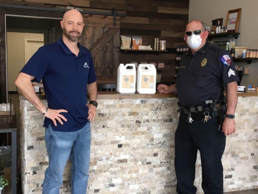 CBD American Shaman has put together donations of sanitizing cleansing wash to local first responders. (Courtesy CBD American Shaman)