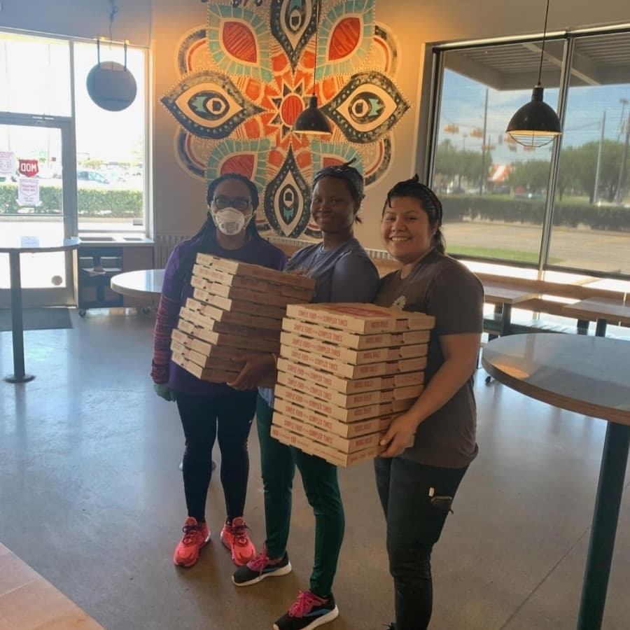 MOD Pizza donated at least 40 boxes of pizza to Friends of Sundown. (Courtesy Friends of Sundown)