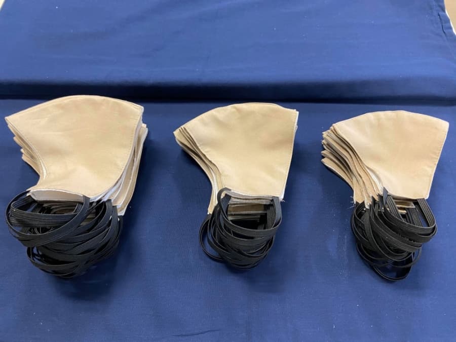 A photo of tan masks
