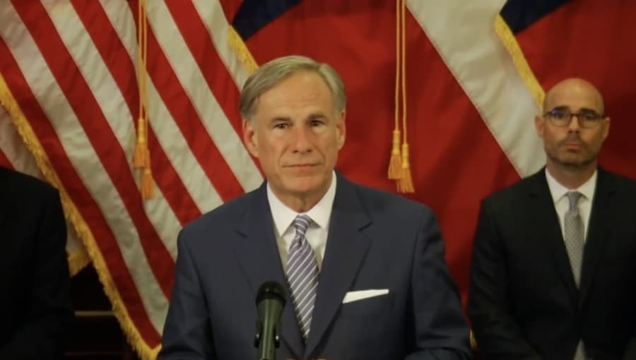Gov. Greg Abbott announced new guidelines to reopen Texas economy with caution. (Screenshot of April 17 press conference)