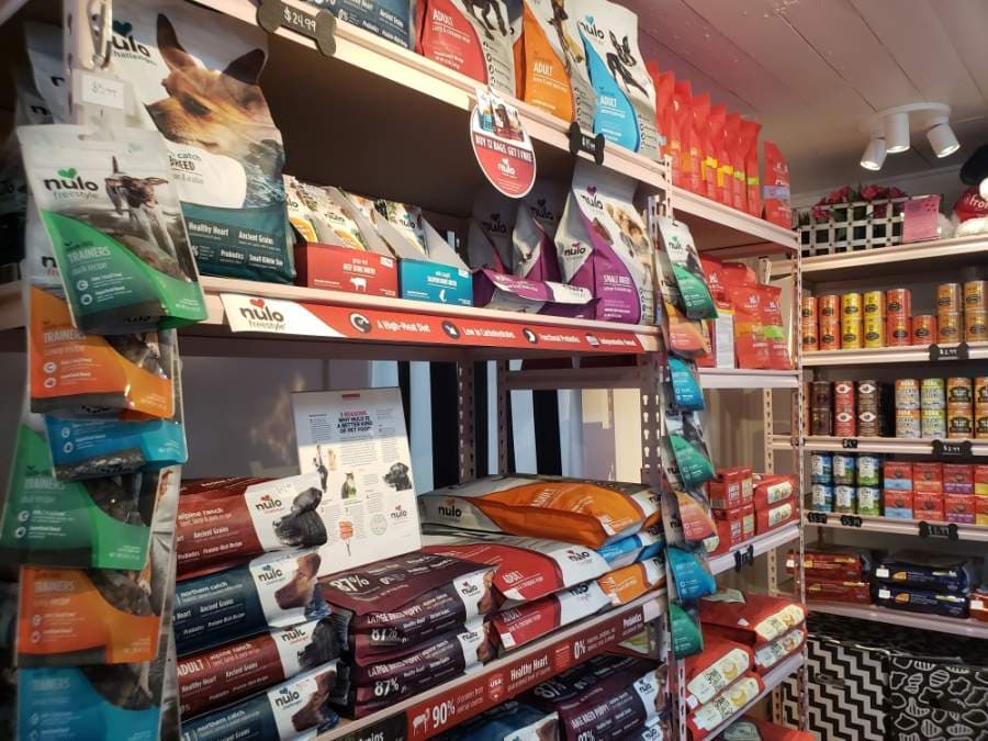 Pupology offers a variety of pet food, treats and accessories. (Ali Linan/Community Impact Newspaper)