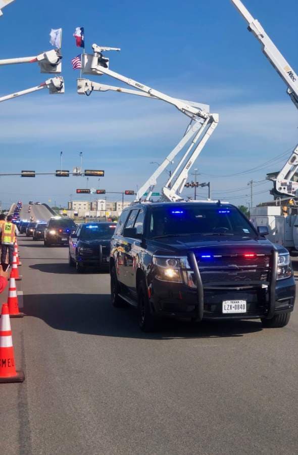 The procession started in Austin and made its way to Wonder World Drive, San Marcos at approximately 5:15 p.m. (Evelin Garcia/ Community Impact Newspaper)
