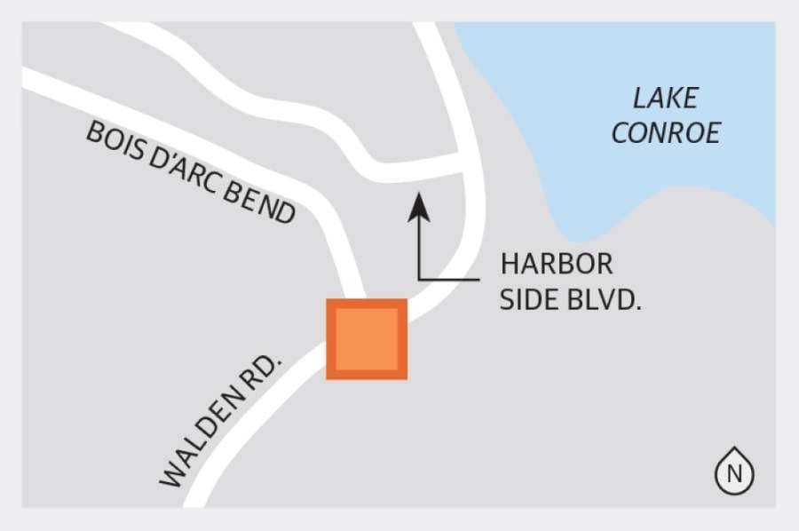 The project for the Bois D’Arc Bend traffic signal is mapped here. (Kaitlin Schmidt/Community Impact Newspaper)
