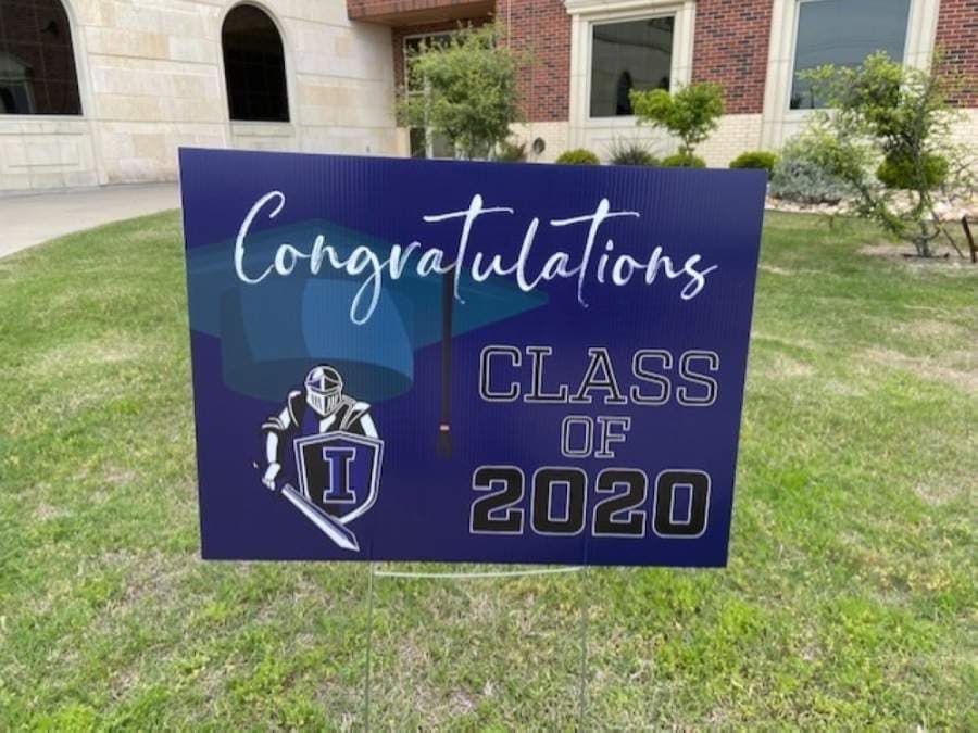 Yard sign distribution will occur through April 29. (Courtesy Independence High School)