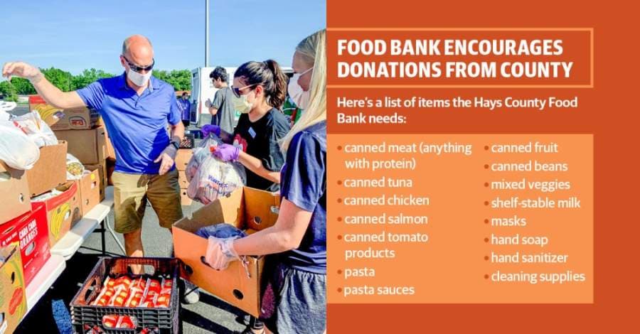 Hays County Food Bank challenged with ‘abnormal’ demand as pandemic dries up incomes
