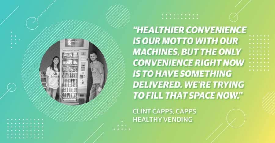 Capps Healthy Vending offering Austin-area delivery of common school snack foods