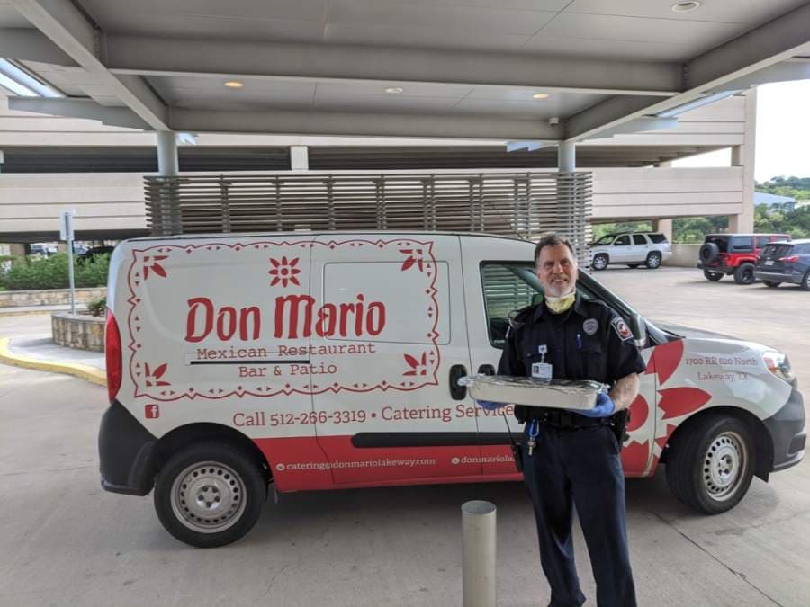 Don Mario Mexican Restaurant drops off tacos to health care workers at Baylor Scott & White Medical Center-Lakeawy. (Courtesy Don Mario Mexican Restaurant)