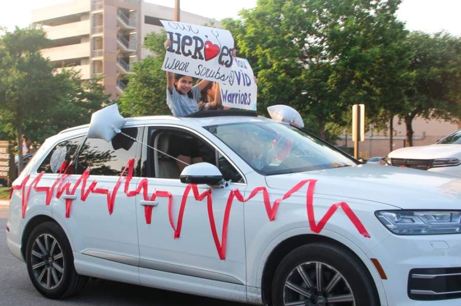 Bannockburn Church organized a Hero Care Car Parade on April 20. (Courtesy Bannockburn Church)