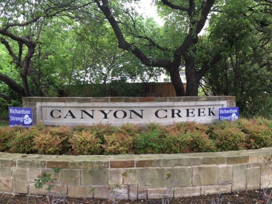 The sale of Richardson Strong signs to members of the Canyon Creek HOA has resulted in a $5,000 donation to Network. (Courtesy Warren Caldwell)