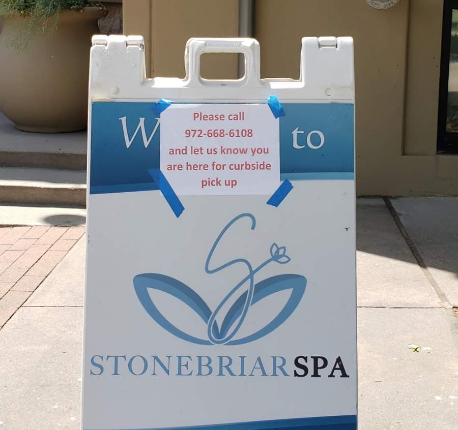 Stonebriar Spa has been offering retail items for curbside pickup throughout April. (Courtesy Stonebriar Spa)