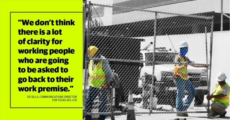 With state report lacking key protective provisions, worker groups wary of governor’s plans to reopen Texas