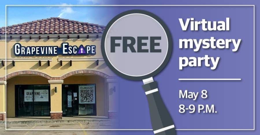 The Grapevine Escape to hold free, virtual mystery party May 8