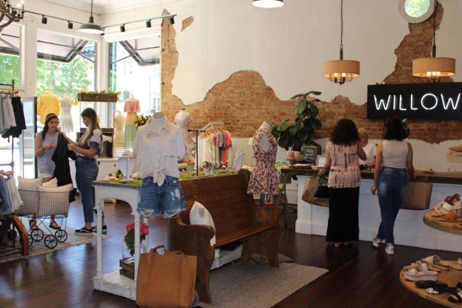 Willow House boutique experiences a steady stream of traffic May 1. (Miranda Jaimes/Community Impact Newspaper)