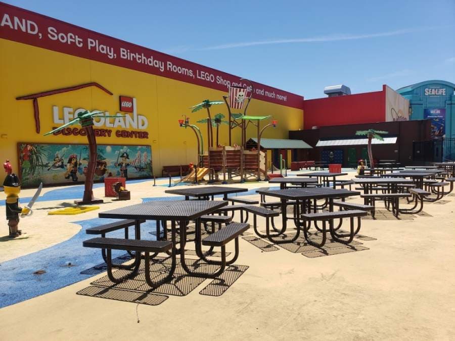 A normally full Legoland outdoor play area was vacant May 1. (Gavin Pugh/Community Impact Newspaper)