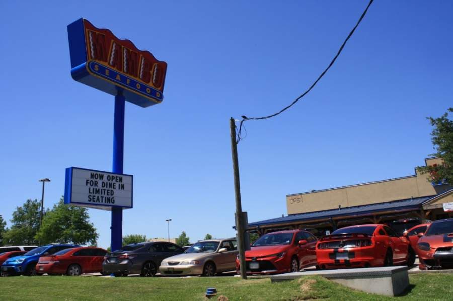 Mambo Seafood at 20210 Katy Freeway, Katy, opened for dine-in customers on May 3.  (Jen Para/Community Impact Newspaper)