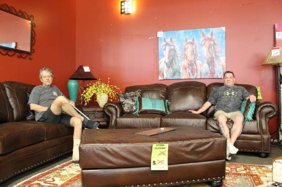 Into the West, located at 770 S. Main St., Keller, underwent a significant clean up and sanitization process in preparation for reopening May 1, owner Jack McDonald (left) said. (Ian Pribanic/Community Impact Newspaper)