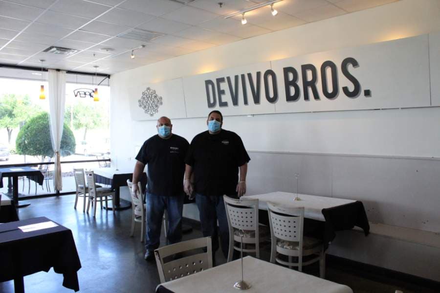 DeVivo Bros. Eatery, run by owners John and Ralph DeVivo, was one of more than 30 Keller dining establishments to resume dine-in operations May 1. The eatery is located at 750 S. Main St., Ste. 165, Keller.