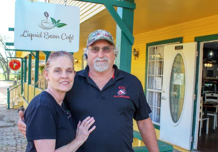 Husband and wife Charles and Rhonda Blair opened Liquid Bean Cafe in Old Town Spring in August. (Hannah Zedaker/Community Impact Newspaper)