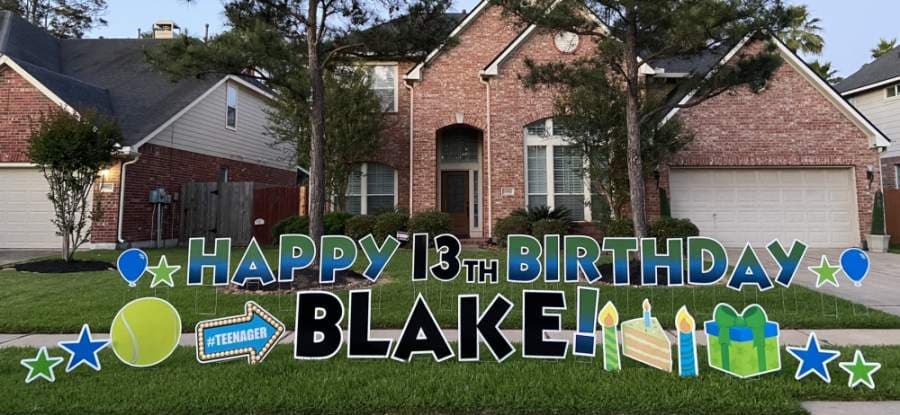 Clients order signs for birthdays, graduations and other special events. (Courtesy Cypress Yard Greetings)