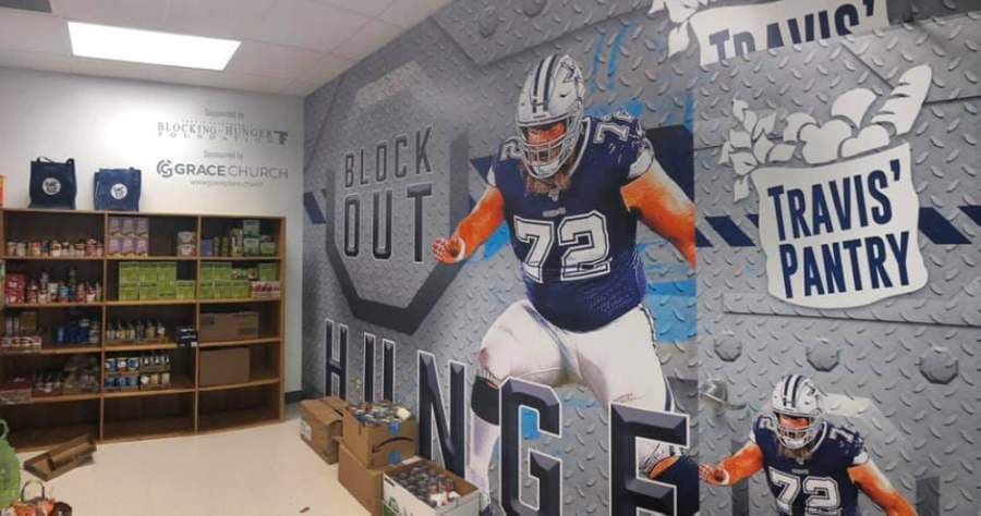 Newly opened pantry at Plano ISD's Huffman Elementary is funded by Travis Frederick foundation and sponsored by Grace Church