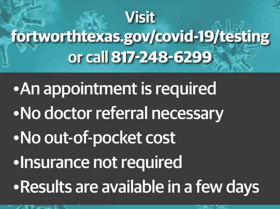 There are free COVID-19 testing sites operating in the city of Fort Worth and Tarrant County. Both entities also offer a number of paid testing options. (Katherine Borey/Community Impact Newspaper)