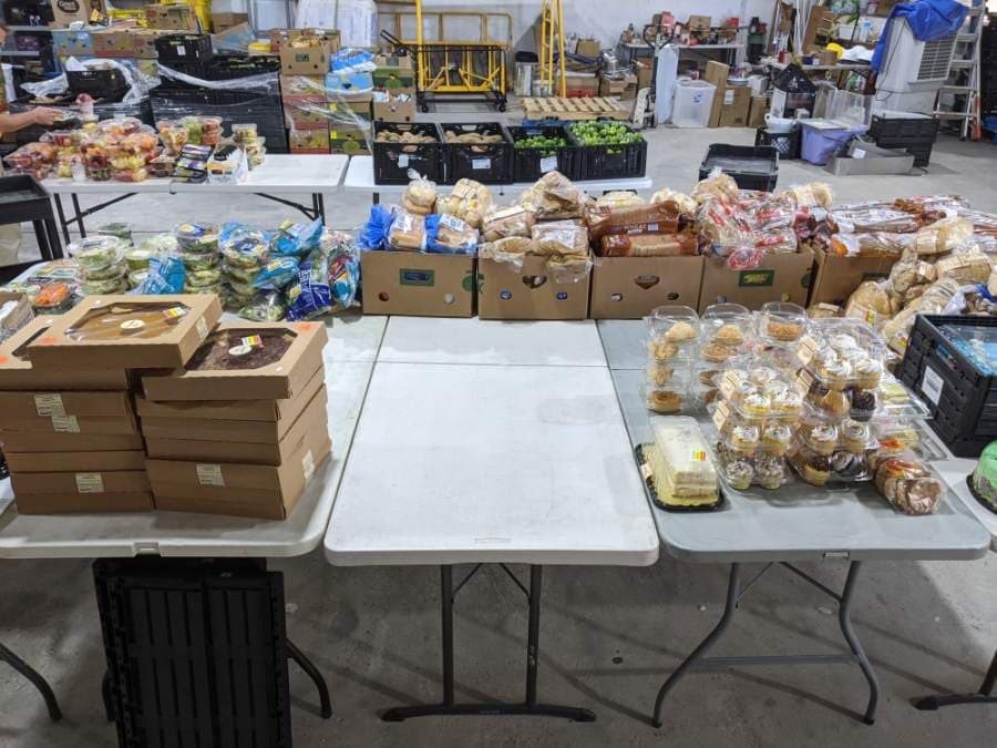 The pantry is stocked with a variety of foods that community members can browse during their scheduled pick up times. (Courtesy The Abundant Harvest Kitchen)