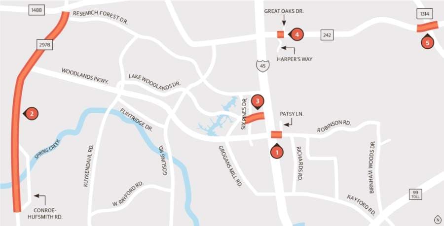 Transportation updates: 6 projects to follow in The Woodlands area and south Montgomery County
