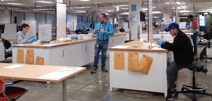 A team of faculty members and graduate students have been using lab space at UT Dallas to design the valve. (Courtesy UT Dallas)