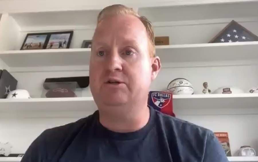Mayor Jeff Cheney said he was proud of the business community for going above and beyond what was asked of them. (Screenshot courtesy Frisco Chamber of Commerce)
