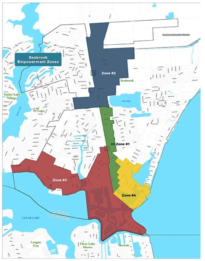 Businesses eligible for SEDC funding must be located within a Seabrook Empowerment Zone, and the business must have been active on or before Jan. 1. (Courtesy city of Seabrook)