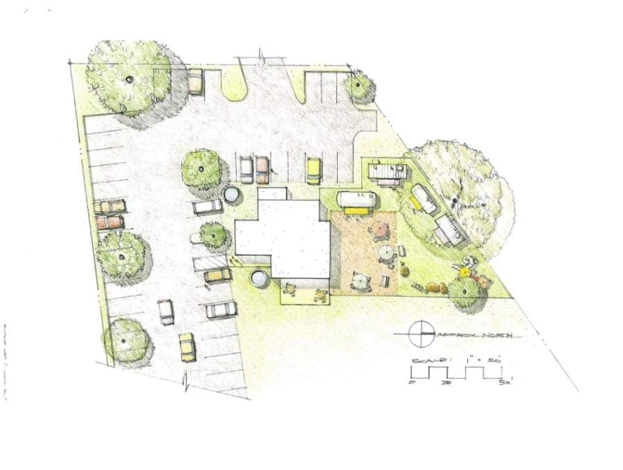 According to the site plan, the project includes an indoor bar, an outdoor patio area and parking. (Site plan courtesy city of Dripping Springs)