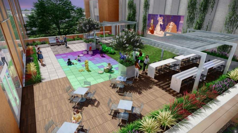 The three-story building is designed to be a flexible space that is easy to adapt, Cervantes said. 