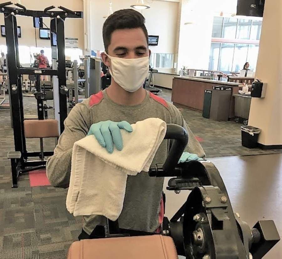 Cardio equipment and cable strength machines are available for use at the Frisco Athletic Center, but all other fitness areas are closed, including the free weight area and locker rooms. (Courtesy Play Frisco)