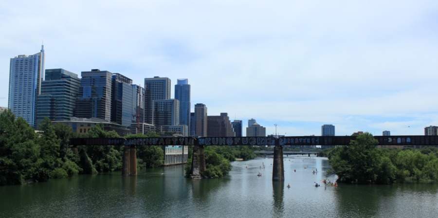 Austinites get onto the Colorado River on a hot afternoon in late spring. (Jack Flagler/Community Impact Newspaper)