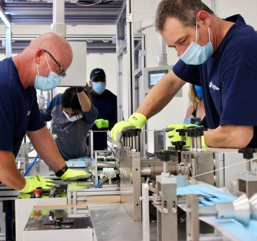 Armbrust American intends to produce in-demand personal protective equipment and to create opportunities for strategic manufacturing in the United States, said founder Lloyd Armbrust. (Taylor Jackson Buchanan/Community Impact Newspaper)
