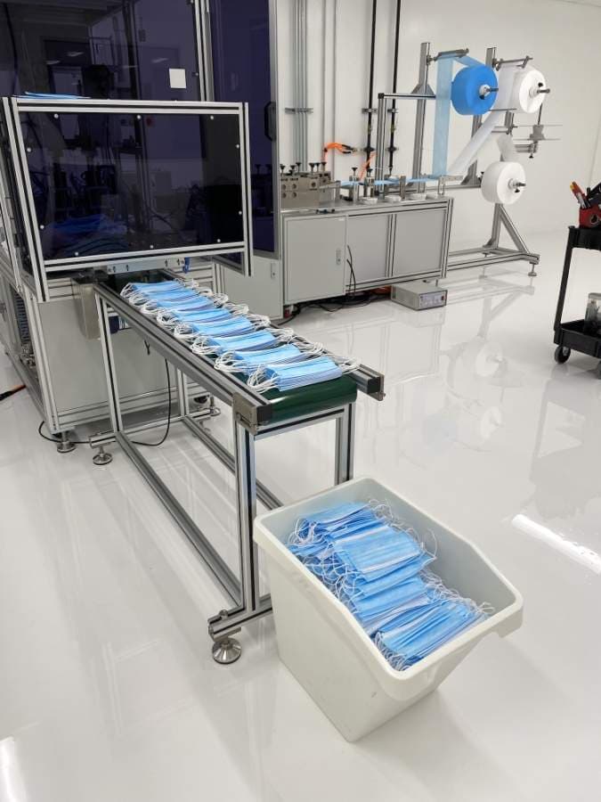 The sterile production facility is FDA certified to produce medical-grade masks, Armbrust said. (Courtesy Armbrust American)