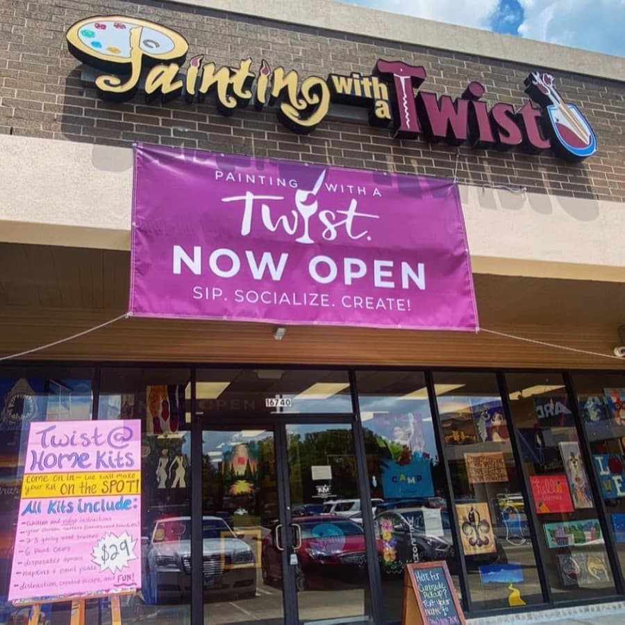 UPDATED: Painting with a Twist now open on Champion Forest Drive