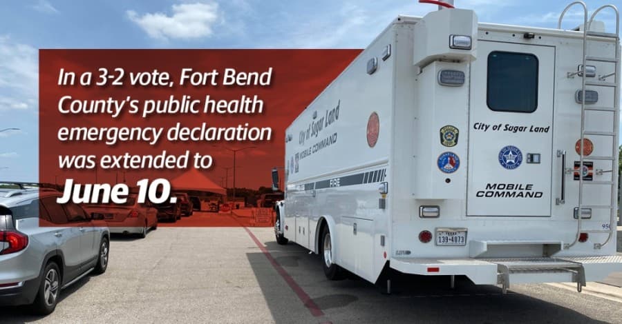 Fort Bend County extends disaster declaration to mid-June, examines mobile testing site options