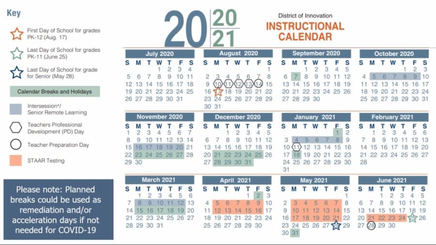 Spring ISD's revised 2020-21 instructional calendar includes intersessional breaks, runs Aug. 17-June 25