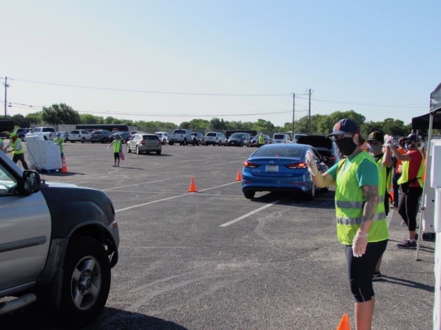 Volunteers helped at the May 28 event. (Nicholas Cicale/Community Impact Newspaper)